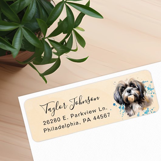 Shih Tzu Retouradres Label