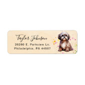 Shih Tzu Retouradres Label (Voorkant)