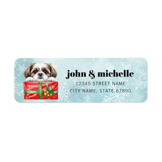 Shih Tzu Retouradreslabels Etiket (Voorkant)