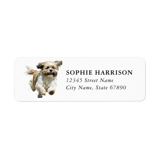 Shih Tzu Retouradreslabels Etiket (Voorkant)