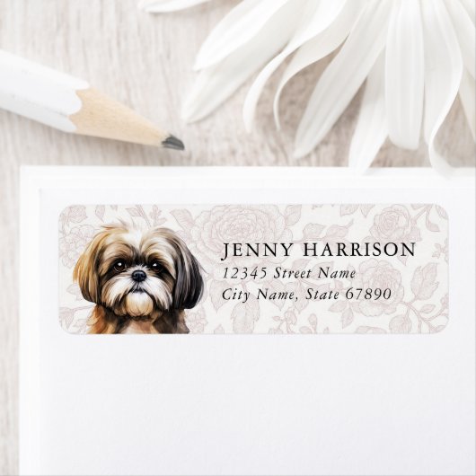 Shih Tzu Retouradreslabels Etiket (Insitu)