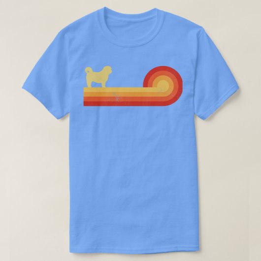 Shih Tzu Retro  Sunset 60s 70s voor mannen vrouwen T-shirt (Design voorkant)
