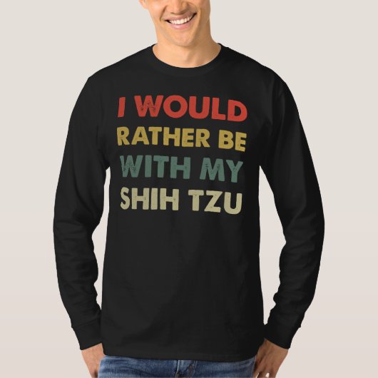 Shih Tzu Retro T-shirt (Voorkant)