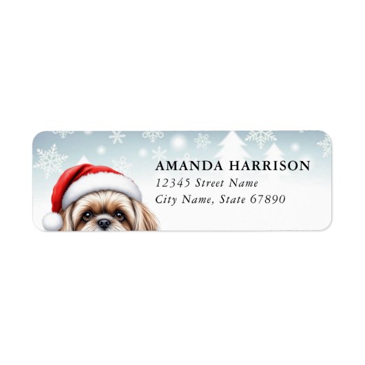 Shih Tzu Return Address Labels (Voorkant)