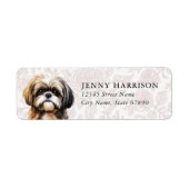 Shih Tzu Return Address Labels (Voorkant)