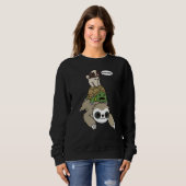 Shih Tzu Riding Sloth Tortoise Dog Trui (Voorkant volledig)