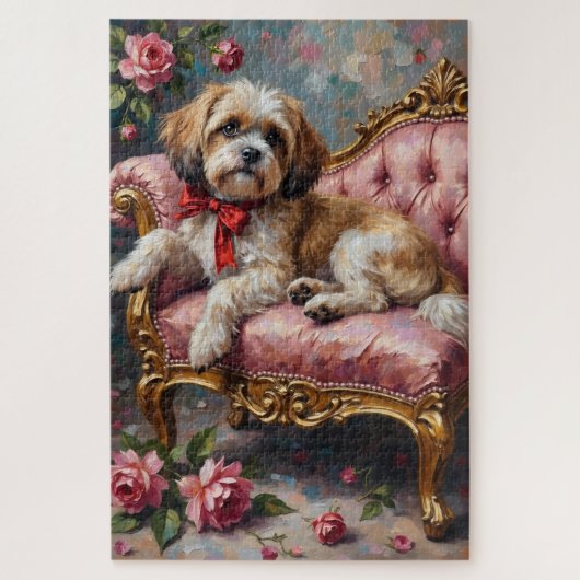 Shih Tzu Rococo Wees Van Mij Vriendjesdag Legpuzzel (Verticaal)