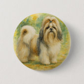 Shih Tzu Ronde Button 5,7 Cm (Voorkant)