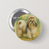 Shih Tzu Ronde Button 5,7 Cm (Voorkant /achterkant)