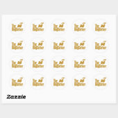 Shih Tzu Ronde Sticker (Vel)