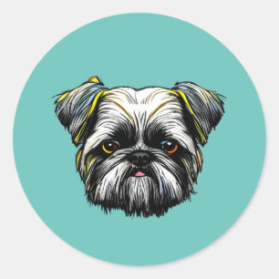Shih Tzu Ronde Sticker
