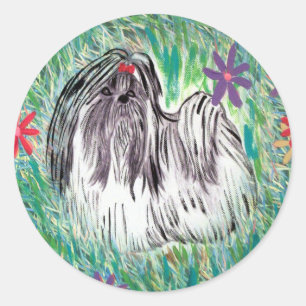 Shih Tzu Ronde Sticker