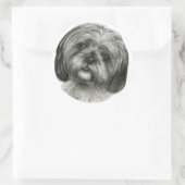 Shih Tzu Ronde Sticker (Tas)