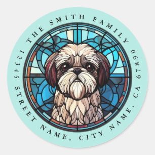 Shih Tzu ronde Stickers