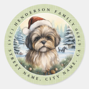 Shih Tzu ronde Stickers