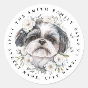 Shih Tzu ronde Stickers