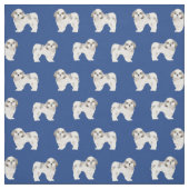 shih tzu royal blue dog stof (Swatch)