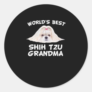 Shih Tzu 's Werelds beste sjiitische grootmoeder Ronde Sticker