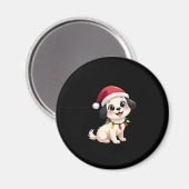Shih Tzu Santa Christmas Tree Lights Xmas Dog Love Magneet (Voorkant / Achterkant)