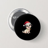 Shih Tzu Santa Christmas Tree Lights Xmas Dog Love Ronde Button 5,7 Cm (Voorkant /achterkant)