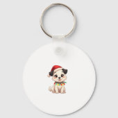 Shih Tzu Santa Christmas Tree Lights Xmas Dog Love Sleutelhanger (Voorkant)