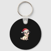 Shih Tzu Santa Christmas Tree Lights Xmas Dog Love Sleutelhanger (Voorkant)