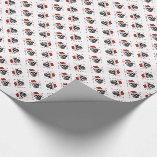 Shih Tzu Santa Paws Cadeaupapier (Hoek)