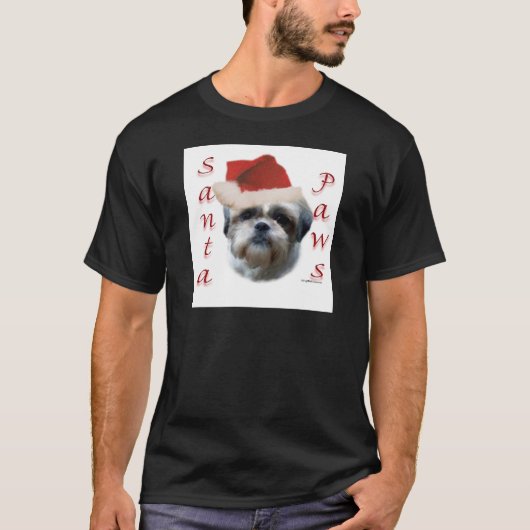 Shih Tzu Santa Paws T-shirt (Voorkant)