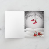 Shih Tzu Santa Seizoen Groeten Feestdagen Kaart (Binnen)