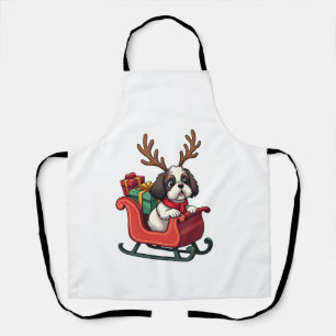 Shih Tzu Santa's sleerit Schort