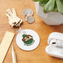 Shih Tzu Schatbewaarder St.Patrick's Dag Sleutelhanger