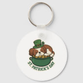 Shih Tzu Schatbewaarder St.Patrick's Dag Sleutelhanger (Achterkant)