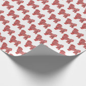 Shih Tzu Schattige Hondensilhouet Kerst Wit Cadeaupapier (Hoek)