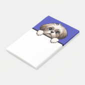 Shih Tzu Schattigee Peeking Puppy Hondenliefhebber Post-it® Notes (Schuin)