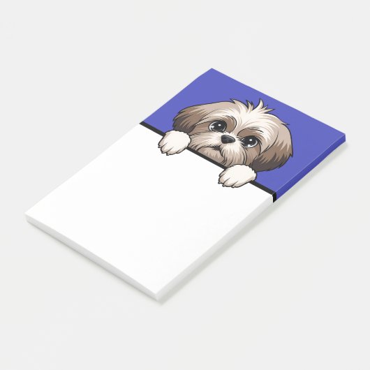 Shih Tzu Schattigee Peeking Puppy Hondenliefhebber Post-it® Notes (Schuin)