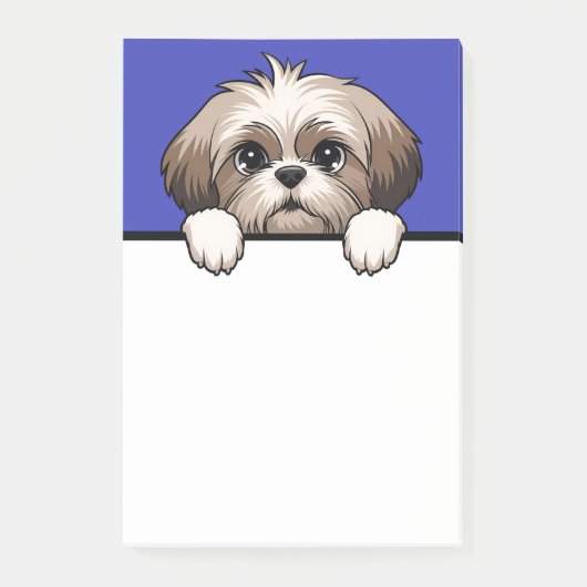 Shih Tzu Schattigee Peeking Puppy Hondenliefhebber Post-it® Notes (Voorkant)