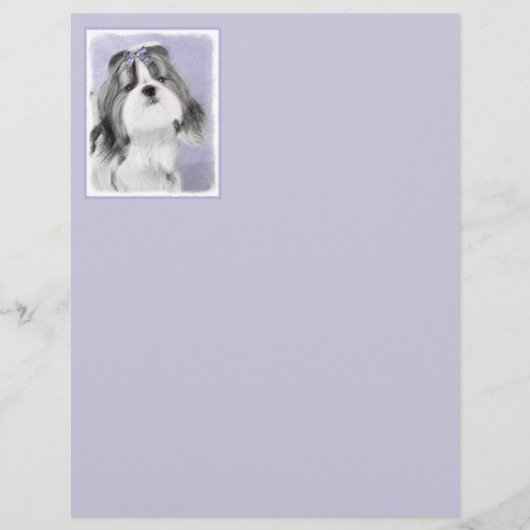 Shih Tzu schilderen - Kute Original Dog Art (Voorkant)