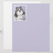 Shih Tzu schilderen - Kute Original Dog Art (Voorkant / Achterkant)