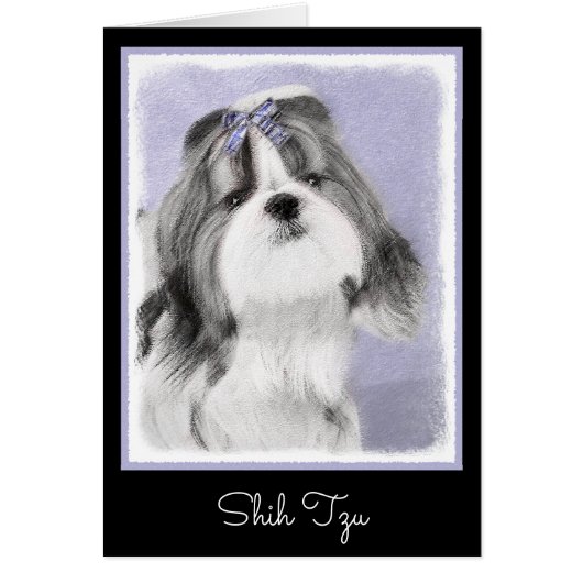 Shih Tzu schilderen - Kute Original Dog Art (Voorkant)
