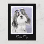 Shih Tzu schilderen - Kute Original Dog Art Briefkaart (Voorkant)