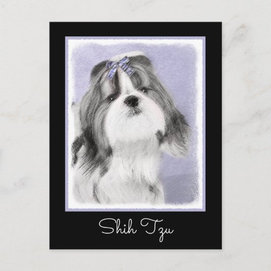 Shih Tzu schilderen - Kute Original Dog Art Briefkaart (Voorkant)