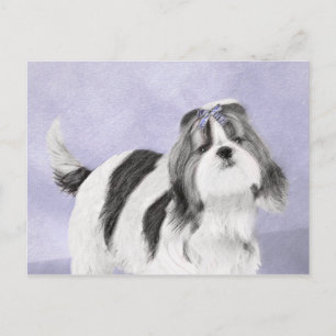 Shih Tzu schilderen - Kute Original Dog Art Briefkaart
