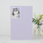 Shih Tzu schilderen - Kute Original Dog Art Briefpapier (Staand voorkant)