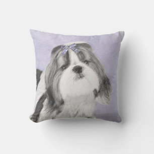 Shih Tzu schilderen - Kute Original Dog Art Buitenkussen