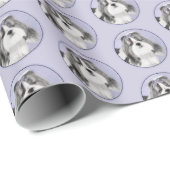 Shih Tzu schilderen - Kute Original Dog Art Cadeaupapier (Rol Hoek)