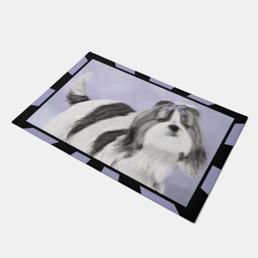 Shih Tzu schilderen - Kute Original Dog Art Deurmat (Schuin)