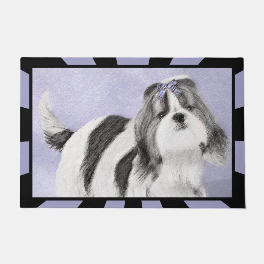 Shih Tzu schilderen - Kute Original Dog Art Deurmat (Voorkant)