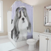 Shih Tzu schilderen - Kute Original Dog Art Douchegordijn (In situ)