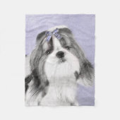 Shih Tzu schilderen - Kute Original Dog Art Fleece Deken (Voorkant)
