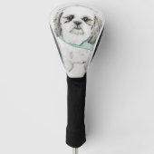 Shih Tzu schilderen - Kute Original Dog Art Golfheadcover (Voorkant)